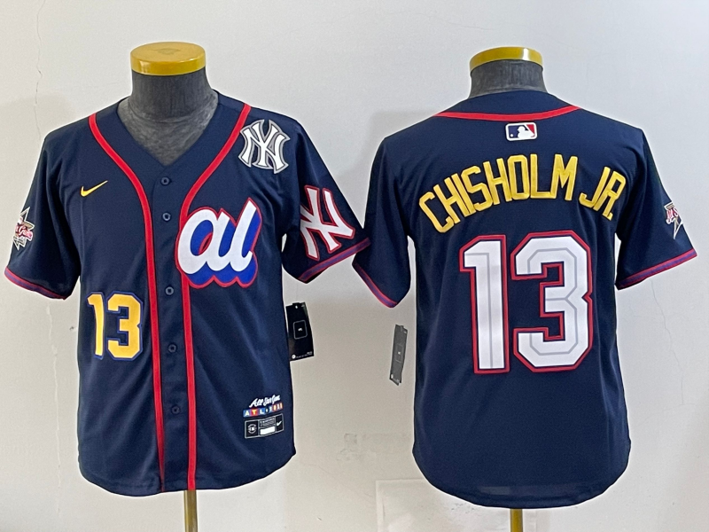 Youth 2025 New York Yankees #13  Chisholm Jr Nike MLB All Star Jersey style 725001